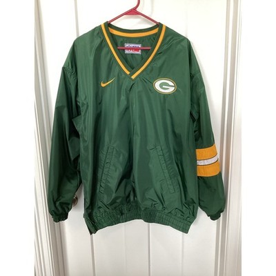 Vintage Nike Pro Line NFL green Bay Packers Reversible Windbreaker Jacket 