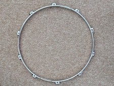 Premier 14" 10 Lug Snare Side Drum Hoop. Poor Condition/Pitted Chrome
