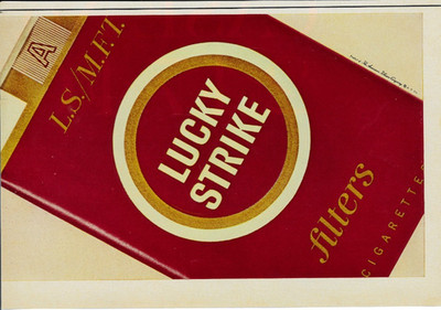 1967 LUCKY STRIKE Cigarette Pack Tobacco Vintage Magazine Print Advertising