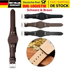 22 mm Echtleder Uhrenarmband für Fossil CH2564 CH2565 Uhr Stahlschließe NEU DE