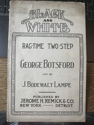 6x9 Ragtime Band Arrangement Sheet Music BLACK AND WHITE Piano/Violin/Trombone