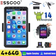 10.1'' Rotatable DVR&AHD 4G+64G Car Stereo GPS Navi BT FM Single 1 DIN Wireelss