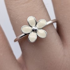 Genuine Pandora ALE 925 Sterling Silver "Darling Daisy" Enamel Flower Ring 56