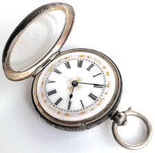 Серебро Antique Continental Fob Pocket Watch