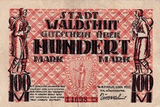 Waldshut - Stadt - 100 Mark - KN 5st * 8strahlig - M&uuml;ller 4900.1c)