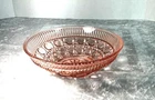 VTG Federal Glass Buttons Pink Depression Glass  Decorative Bowl 7.25”  1930's