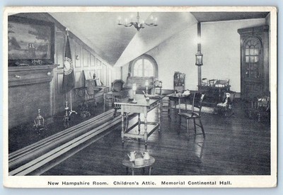 1940 New Hampshire Postcard Room Children's Attic Memorial Continental Hall