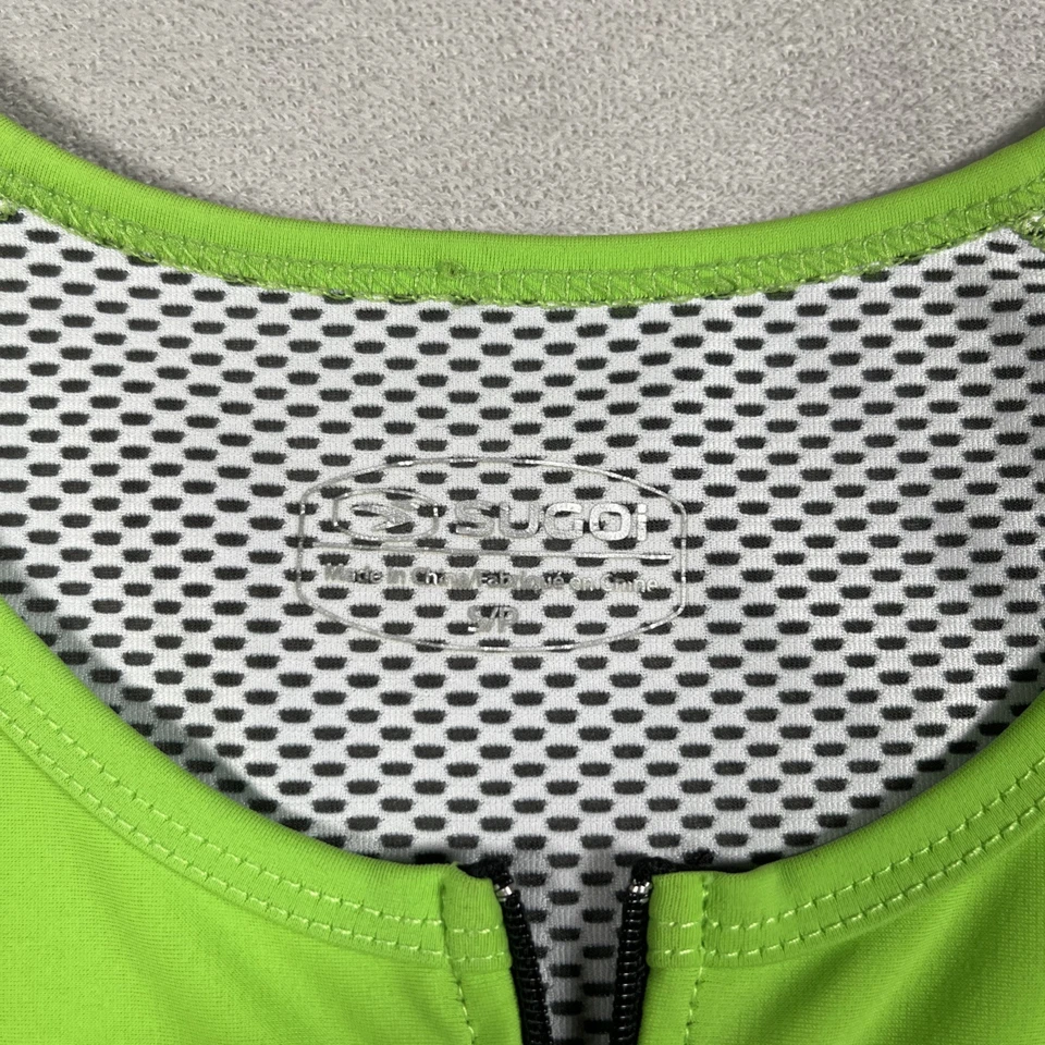 NUEVO CON ETIQUETAS Camisa de ciclismo Sugoi RPM Tri Tank para mujer S Lotus Pro Fit absorbente 3/4 cremallera $65 Foto 4 de 4