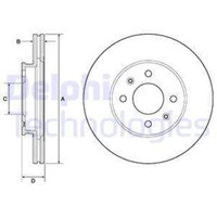 Delphi 2X Bremsscheibe Vorne Ø256 Mm BelüFtet FüR Hyundai I20 GB 1.2 1.4 IB