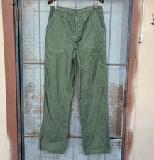VTG 1st Pattern OG 107 Army Utility Green Military Baker Pants Vietnam 34x35 60s