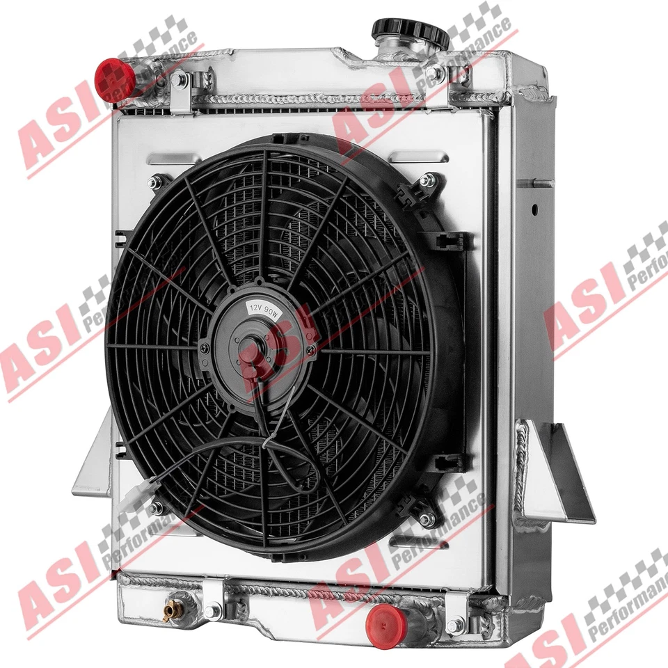 3 Row Aluminum Radiator Shroud Fan Relay For 1969-74 1973 Triumph TR6 TR250 2.5L - Image 3 of 4