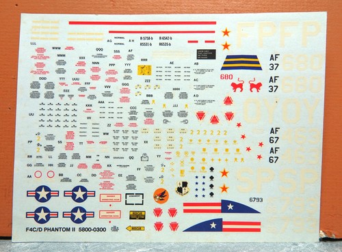 1/48 MONOGRAM F-4C/D PHANTOM II DECAL SHEET for KIT # 5800 | eBay