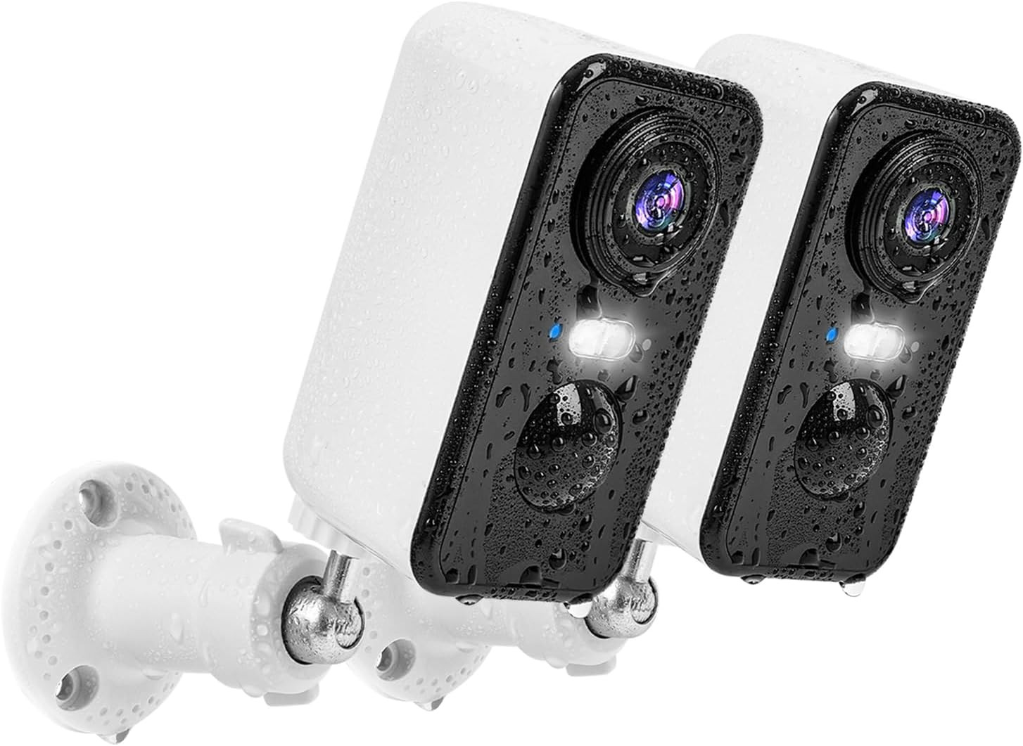 Wireless Cameras for Home Security Outdoor, 2K Color Night White 2 Pack Cam