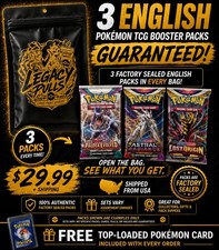 Imagen de Pokémon TCG Booster Packs 🔥 3 English Factory Sealed Packs | Legacy Pulls