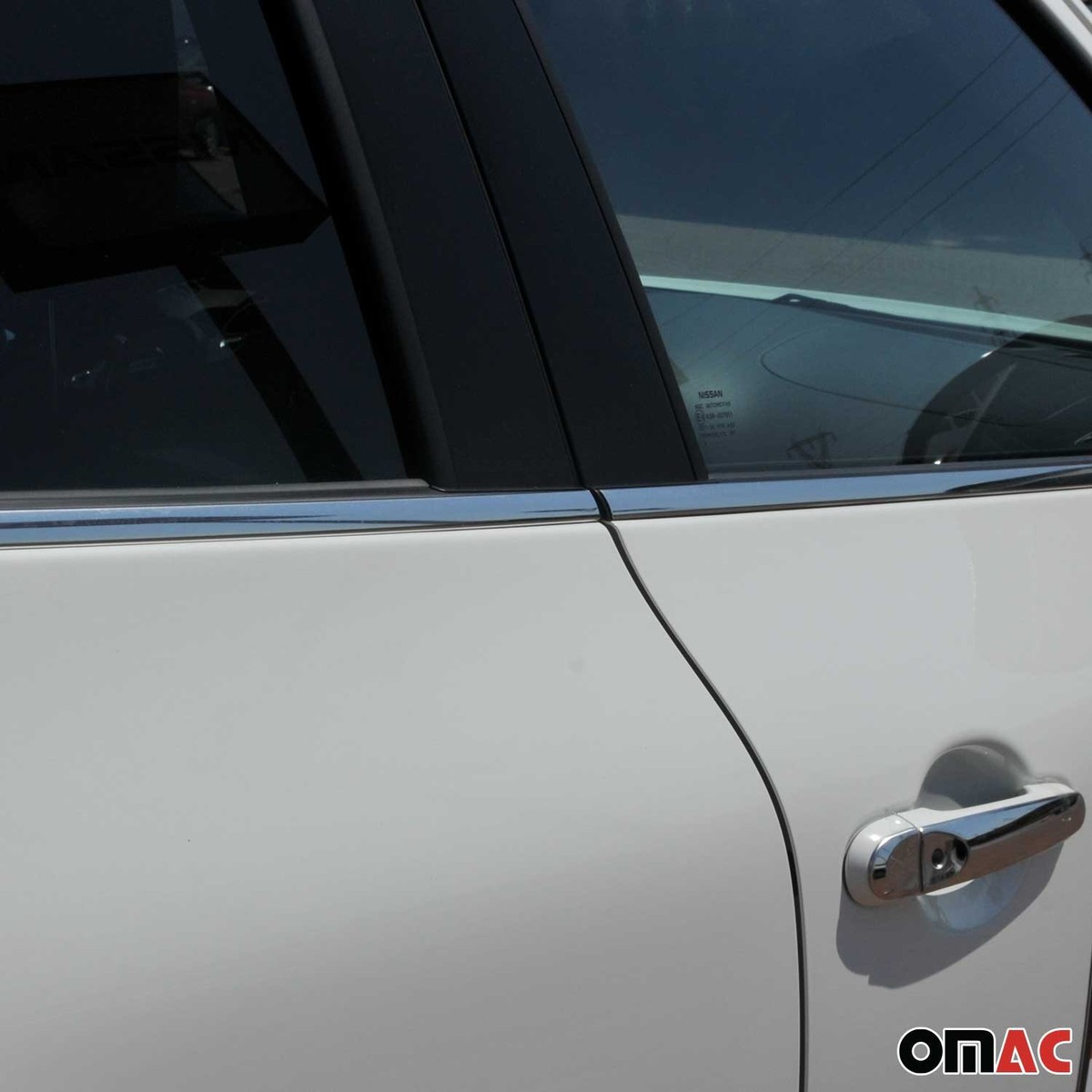 Chrom Fensterrahmenverkleidung 4 Stück Aus Edelstahl Für Nissan JUKE F15 (2010–2019) – Poliertes Chrome-Finish, Langlebig & Glänzend