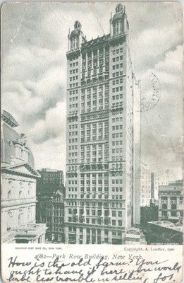 New York NY Park Row Building c1902 - 1905
