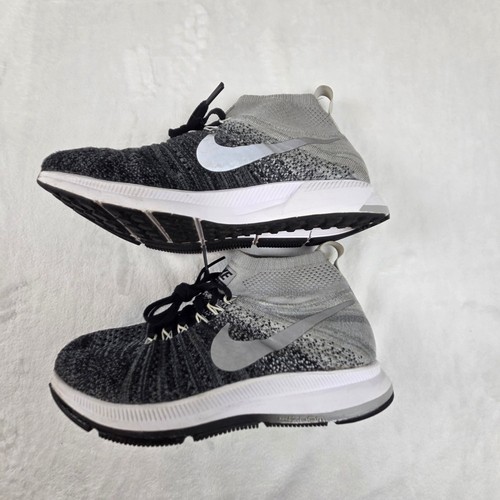 Nike Air Zoom Pegasus All Out Flyknit Mens Grey Black Running Shoes Youth Size 5