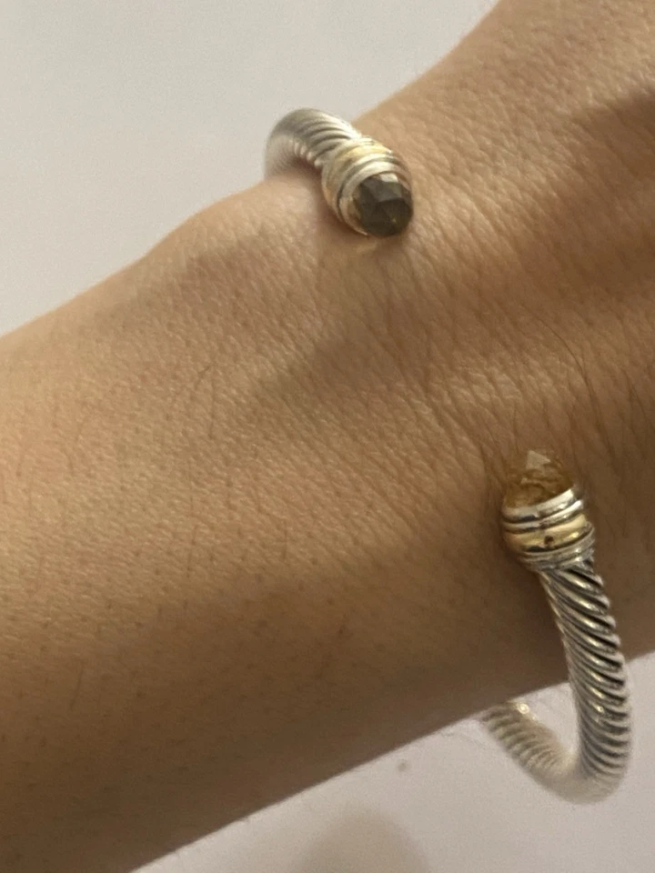 Pulsera David Yurman Cable Classics 5mm MORGANITE 925 y 585 GRANDE Foto 4 de 4