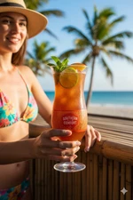 Southern Comfort Whiskey Limited Edition Footed Tall Hurricane Cocktail Glass