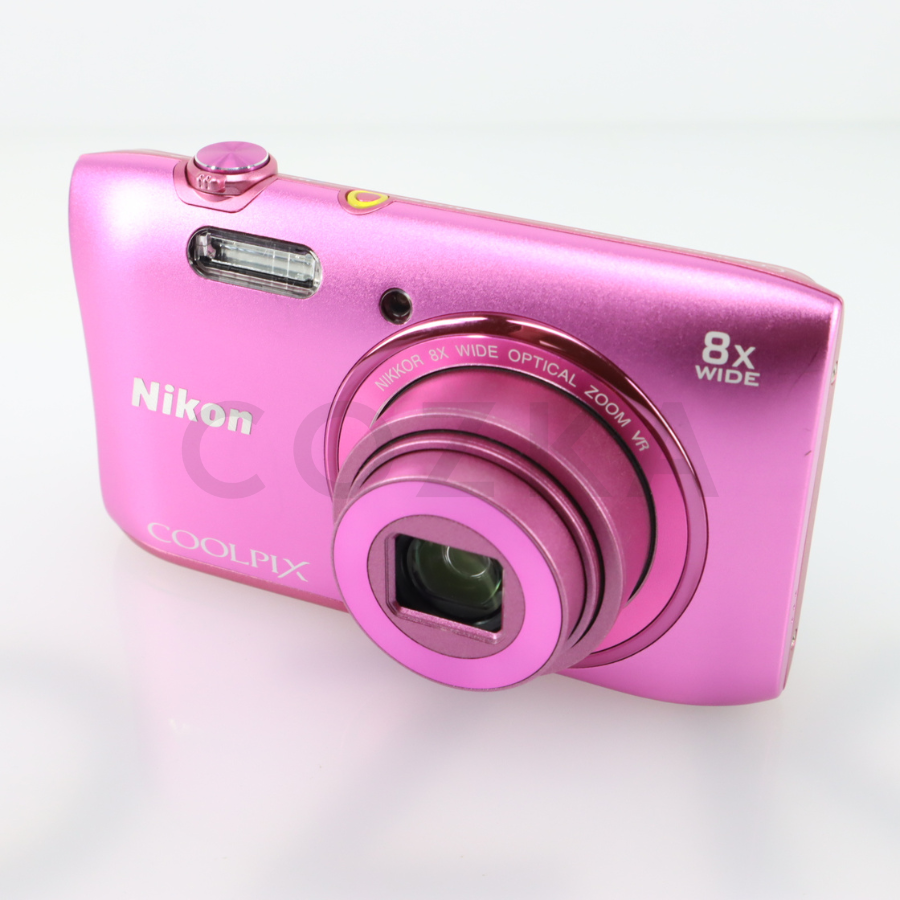 Mint】Nikon Coolpix S3600 Pink 20.0MP 8x Zoom Digital Camera From