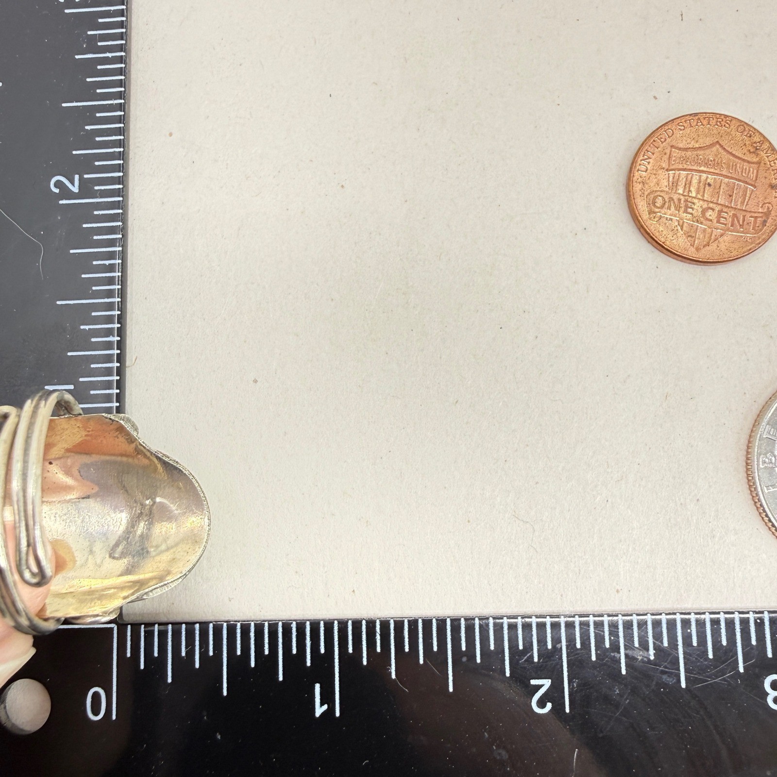 Statement Ring Green Cabochon Stone Adjustable Ba… - image 6