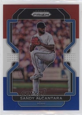 2022 Panini Prizm Red White & Blue Prizm Sandy Alcantara #74 09wc