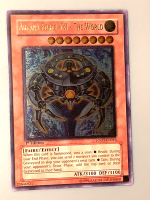 yugioh ARCANA FORCE XXI - THE WORLD LODT-EN016 Ultimate Rare 1st