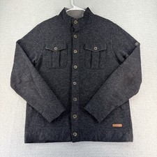 Merrell Shirt Shacket Mens Large Black Wool B...