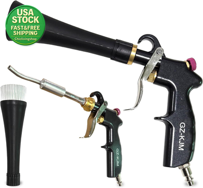 #ad Air Blow Gun Car Cleaning Tool High Pressure Dust Removal Nozzle Brush $61.99
