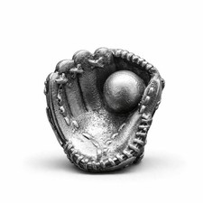 3 oz Gold Spartan 999+ Pure Silver Baseball Glove Statue Luxury Collectible Gift