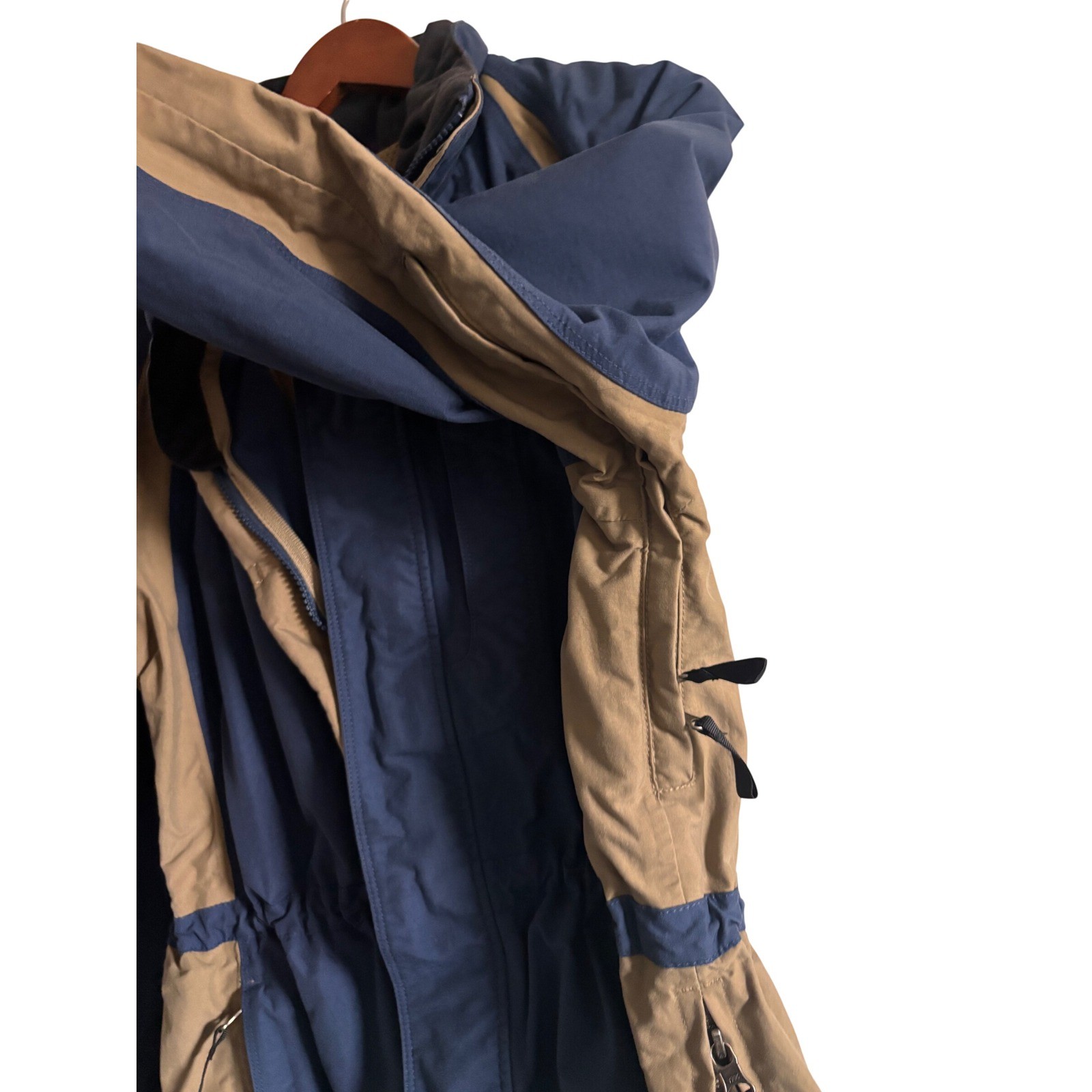 Ariat Womens Blue Tan Full Zip Hooded Jacket Size Medium