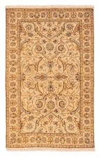 Hand-knotted Carpet 3'1" x 4'11" Traditional Beige Oriental Wool Area Rug