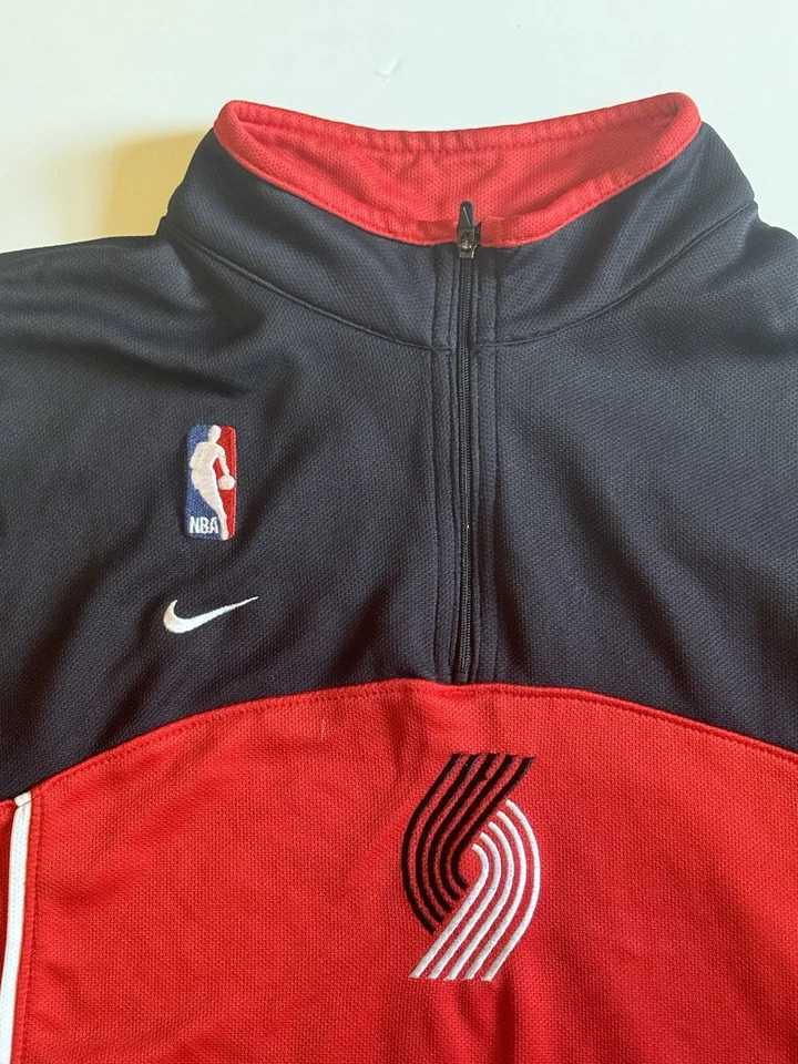 Camiseta deportiva de calentamiento Nike de baloncesto de la NBA Portland Trail Blazers para hombre talla L Y2K Foto 3 de 4