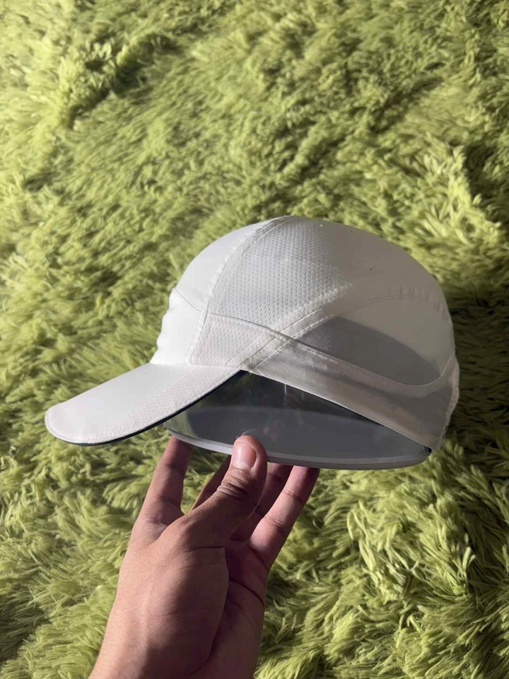 Vintage 90s Nike Cap Strap Back White Black Swoosh Logo Panel Athletic Hat!!!! - Image 3 of 4