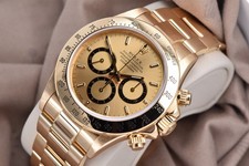 1994 Rolex Cosmograph Daytona 40mm 18K Yellow Gold Champagne Dial 16528 FS