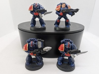 Warhammer 40k GW / Primaris Space Marines Intercessor / 4er Set / Bemalt