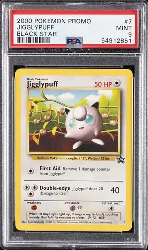 2000 POKEMON PROMO BLACK STAR #7 JIGGLYPUFF PSA 9