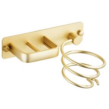 Hair Dryer Holder Hairdryer Station Wall Mounted Shelf Bracket Straightener S...