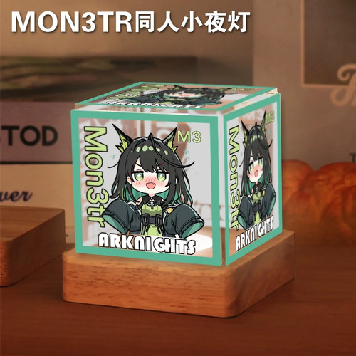 Arknights Mon3tr Anime Cosplay Decorazione Scrivania Lampada LED Luce Notturna - Foto 10 di 16