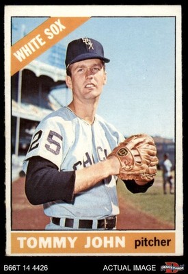 1966 Topps #486 Tommy John White Sox 3 - VG