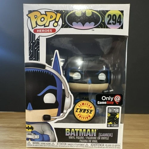 Funko Pop! Vinyl Batman Gamer Chase GameStop Exclusive Heroes Figure 294