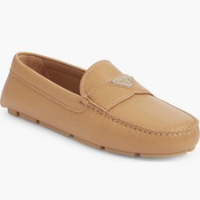 Prada Triangle Logo Driving Loafers Men’s Leather Dress Shoes Size 10 UK / 11 US