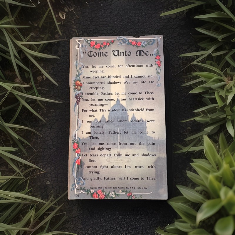 New Holy Card Prayer Come Unto Me  Jesus Litho In Italy Holy card