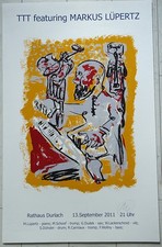 MARKUS LÜPERTZ - "SELBSTBILDNIS AM PIANO" - SERIGRAFIE - GROSSES PLAKAT 2011