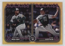2024 Update Rookie Combo Gold Rainbow Foil Evan Justice Anthony Molina 1eq1