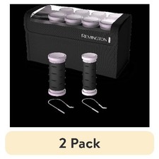 2 pk Travel Professional 1.25" Compact Ceramic Hot Hair Rollers, 10 Piece Set