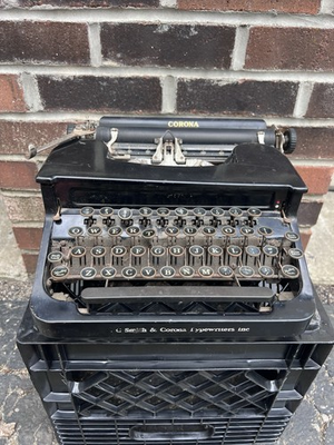 #ad #ad Vintage 1930s Corona Standard Flat Top Portable Typewriter Black Parts Wednesday $149.99