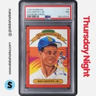 1990 DONRUSS #4 KEN GRIFFEY JR. DIAMOND KINGS PSA 7