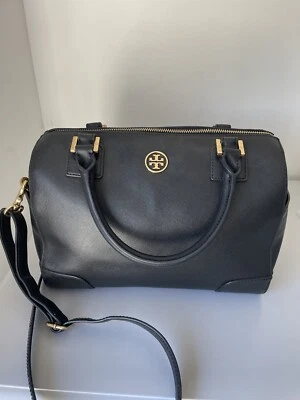 Tory Burch Black Satchel, Saffiano 100% Leather. Nearly New - Image 1 of 4