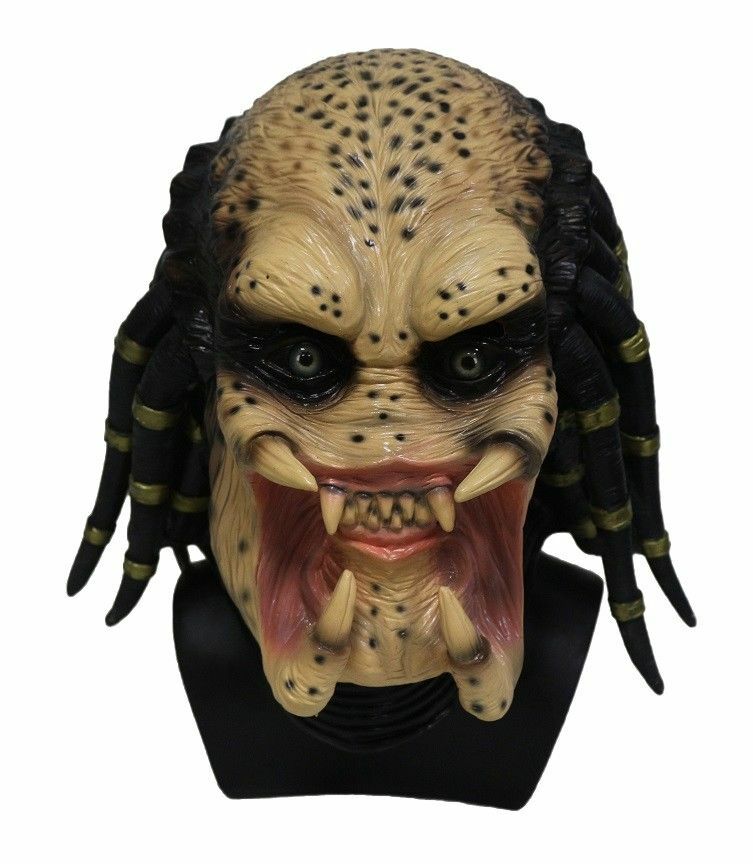 PartyHop Masque Complet En Latex D'extraterrestre Pour Halloween, Fête, Carnaval, Cosplay, Zone 51 Vert Extraterrestre